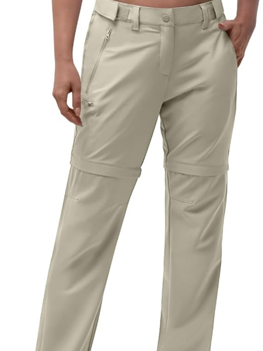 Outdoor Ventures NWT Convertible Zip-Off Hiking Pants Beige Size 8 29" inseam
